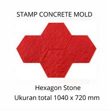 Muat gambar ke penampil Galeri, Stamp Concrete Mold: Hexagon Stone 1 set = 3pcs