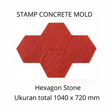 Muat gambar ke penampil Galeri, Stamp Concrete Mold: Hexagon Stone (1set = 3pcs)