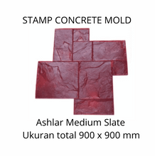 Muat gambar ke penampil Galeri, Stamp Concrete Mold: Ashlar Medium Slate ( 1 set = 3 pcs )