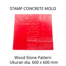 Muat gambar ke penampil Galeri, Stamp Concrete Mold: Wood Stone pattern.( 1 set = 3pcs )