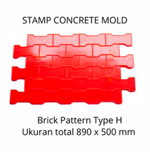 Muat gambar ke penampil Galeri, Stamp Concrete Mold: Brick Style ( 1set = 3pcs )