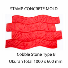 Muat gambar ke penampil Galeri, Stamp Concrete Mold: Coble Stone Brick ( 1 set = 3 pcs )