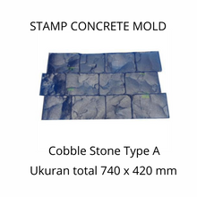 Muat gambar ke penampil Galeri, Stamp Concrete Mold: Coble Stone Brick ( 1 set = 3 pcs )