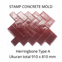 Muat gambar ke penampil Galeri, Stamp Concrete Mold: Herringbone ( 1 set = 3 pcs )