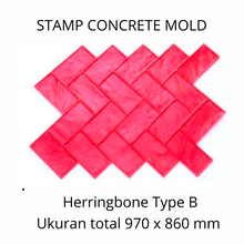 Muat gambar ke penampil Galeri, Stamp Concrete Mold: Herringbone ( 1 set = 3 pcs )