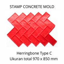 Muat gambar ke penampil Galeri, Stamp Concrete Mold: Herringbone ( 1 set = 3 pcs )