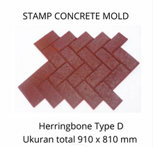 Muat gambar ke penampil Galeri, Stamp Concrete Mold: Herringbone ( 1 set = 3 pcs )