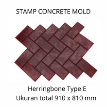 Muat gambar ke penampil Galeri, Stamp Concrete Mold: Herringbone ( 1 set = 3 pcs )