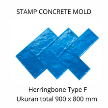 Muat gambar ke penampil Galeri, Stamp Concrete Mold: Herringbone ( 1 set = 3 pcs )