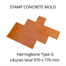 Muat gambar ke penampil Galeri, Stamp Concrete Mold: Herringbone ( 1 set = 3 pcs )