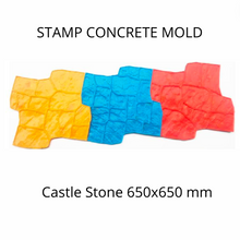 Muat gambar ke penampil Galeri, Stamp Concrete Mold: Castle Stone ( 3pcs )