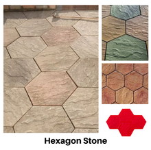 Muat gambar ke penampil Galeri, Stamp Concrete Mold: Hexagon Stone (1set = 3pcs)