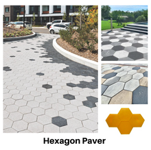 Muat gambar ke penampil Galeri, Stamp Concrete Mold: Hexagon Paver ( 1set = 3 pcs)