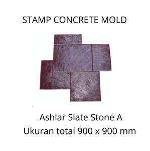 Stamp Concrete Mold:  Ashlar Slate Stone A ( 1 set = 3pcs )