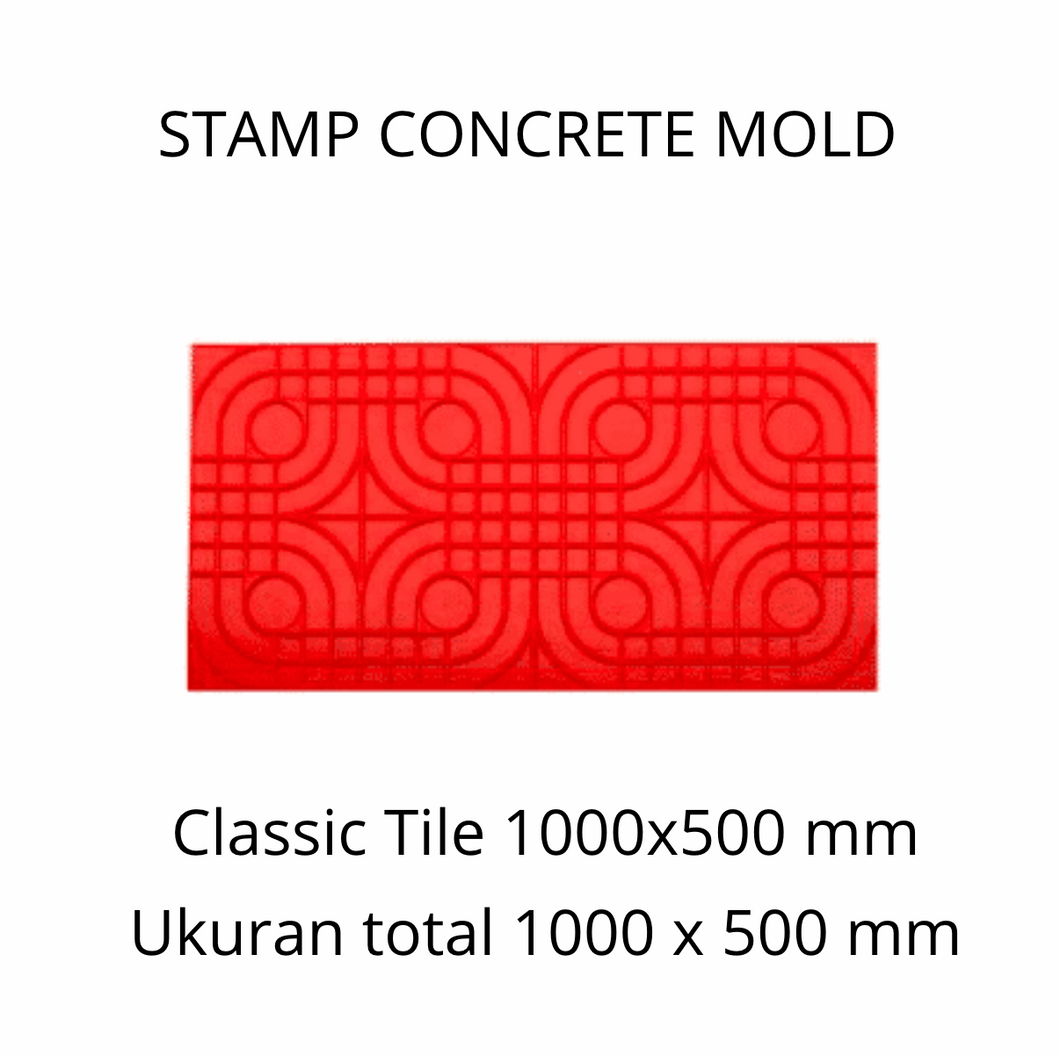 Stamp Concrete Mold:  Classic Tile ( 1 set = 3 pcs )