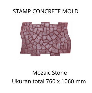 Stamp Concrete Mold:  Mozaic Stone ( 1set = 3pcs )