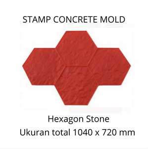 Stamp Concrete Mold: Hexagon Stone