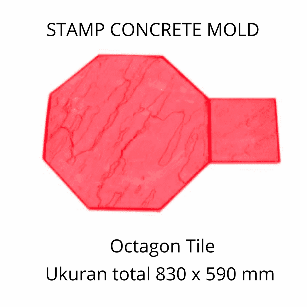 Stamp Concrete Mold: Octagon Tile.( 1 set = 3pcs )