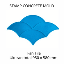 Muat gambar ke penampil Galeri, Stamp Concrete Mold: Fan Tile.( 1 set = 3pcs )

