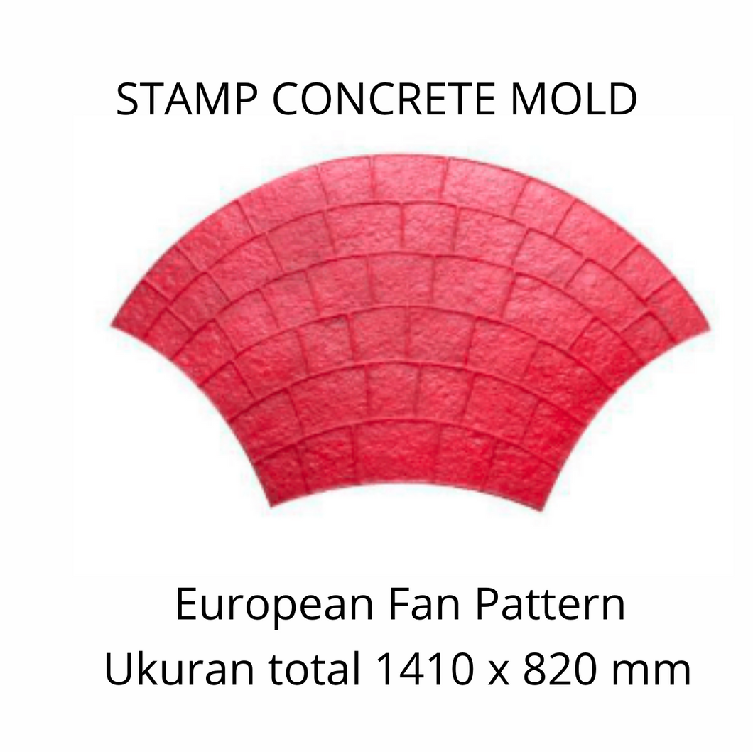 Stamp Concrete Mold: European Fan.( 1 set = 3pcs )