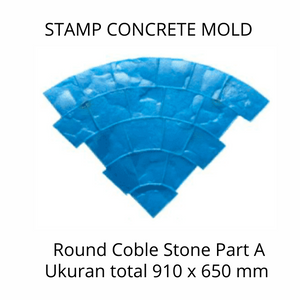 Stamp Concrete Mold:  Circular Cobble Stone ( 1set = 3pcs )