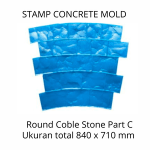 Stamp Concrete Mold:  Circular Cobble Stone ( 1set = 3pcs )