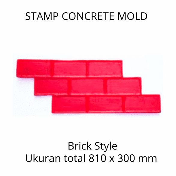 Stamp Concrete Mold:  Brick Style ( 1 set = 3pcs )