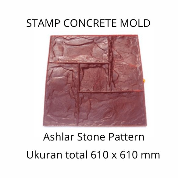 Stamp Concrete Mold:  Ashlar Stone ( 1set = 3pcs )
