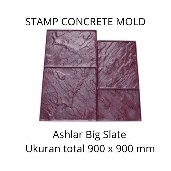 Stamp Concrete Mold:  Ashlar Big Slate ( 1 set = 3 pcs )
