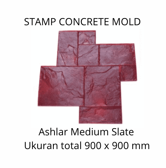 Stamp Concrete Mold:  Ashlar Medium Slate ( 1 set = 3 pcs )