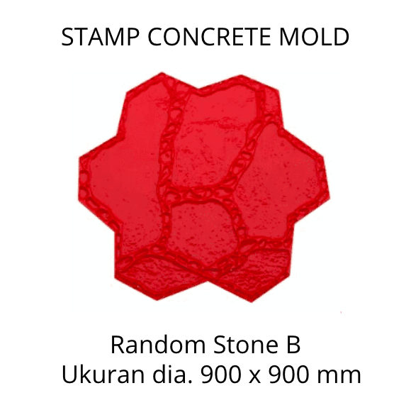 Stamp Concrete Mold:  Random Stone Type B.( 1 set = 3pcs )
