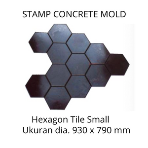 Stamp Concrete Mold: Small Hexagon Tile.( 1 set = 3pcs )