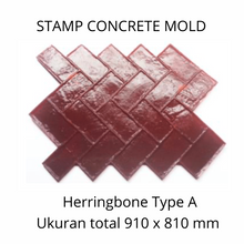 Muat gambar ke penampil Galeri, Stamp Concrete Mold:  Herringbone ( 1 set = 3 pcs )
