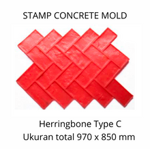 Muat gambar ke penampil Galeri, Stamp Concrete Mold:  Herringbone ( 1 set = 3 pcs )
