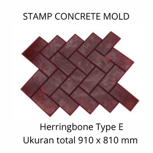 Stamp Concrete Mold:  Herringbone ( 1 set = 3 pcs )