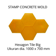 Muat gambar ke penampil Galeri, Stamp Concrete Mold: Hexagon Tile ( 1 set = 3pcs )
