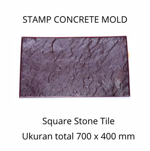 Stamp Concrete Mold:  Square Stone Tile.( 1 set = 3pcs )