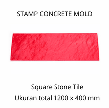 Muat gambar ke penampil Galeri, Stamp Concrete Mold:  Square Stone Tile.( 1 set = 3pcs )
