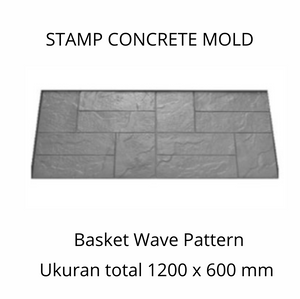 Stamp Concrete Mold: Basket Wave Pattern.( 1 set = 3pcs )