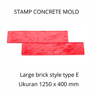 Stamp Concrete Mold:  Large Brick single piece ( 1pcs )