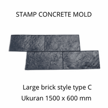 Muat gambar ke penampil Galeri, Stamp Concrete Mold:  Large Brick single piece ( 1pcs )
