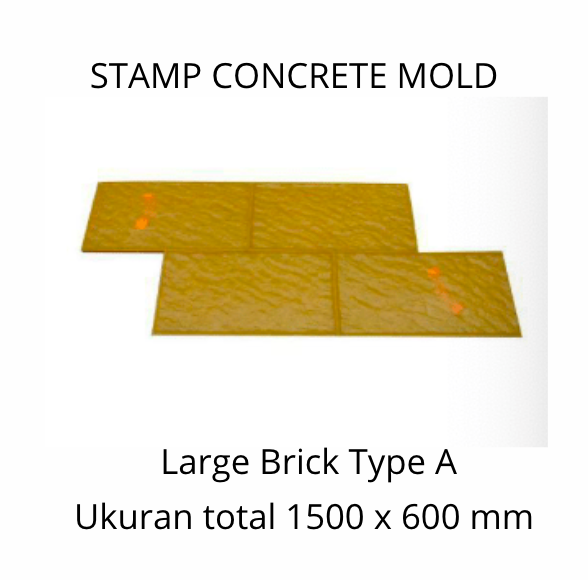 Stamp Concrete Mold:  Large Brick single piece ( 1pcs )