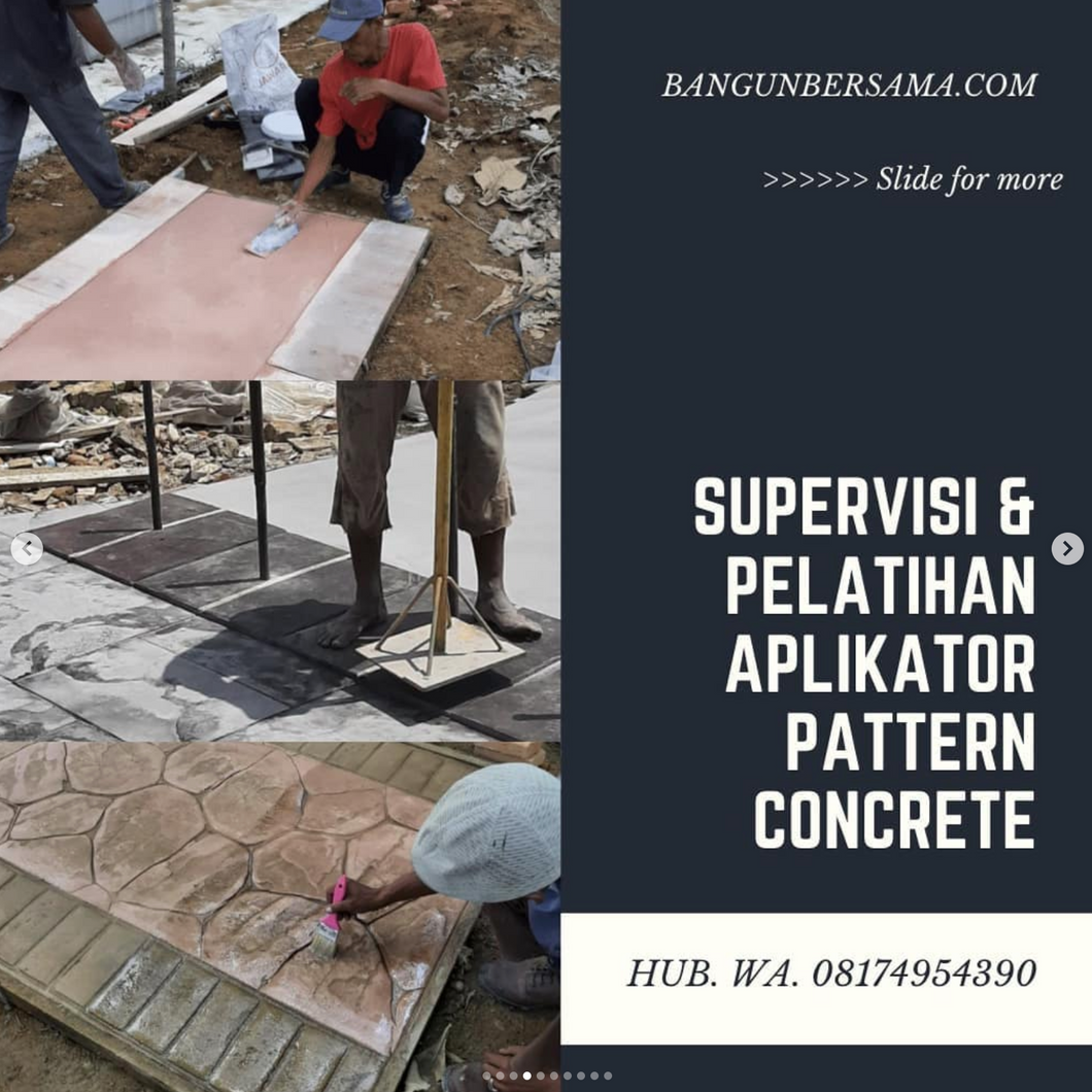 Tenaga ahli: Pelatihan dan supervisi stamp concrete